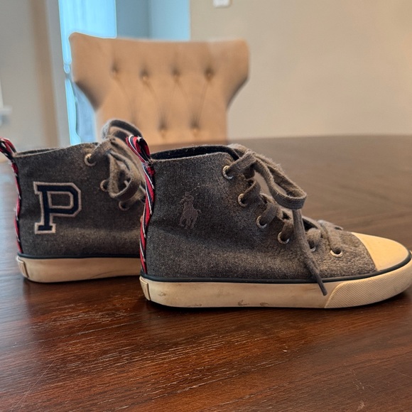 Polo Ralph Lauren Charcoal Kids High-Top Sneakers - Picture 4 of 6